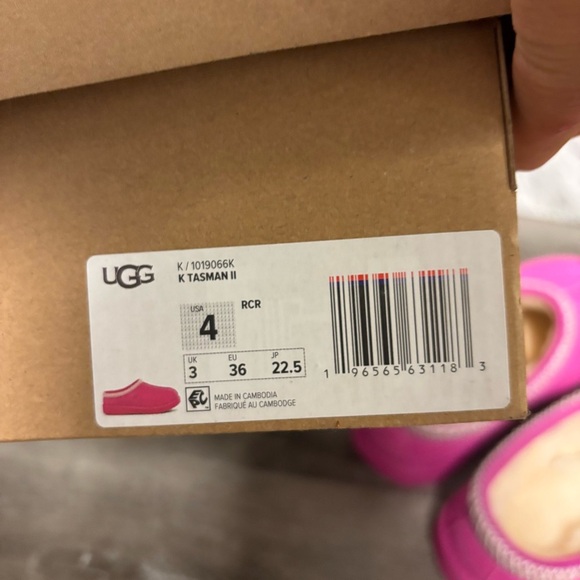 UGG | Kids Tasman II Slippers In Rock Rose Pink Size 4 NEW - Picture 8 of 9
